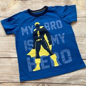 Carter's My Bro Is My Hero Graphic Crew Neck Tshirt Boys Size 3T